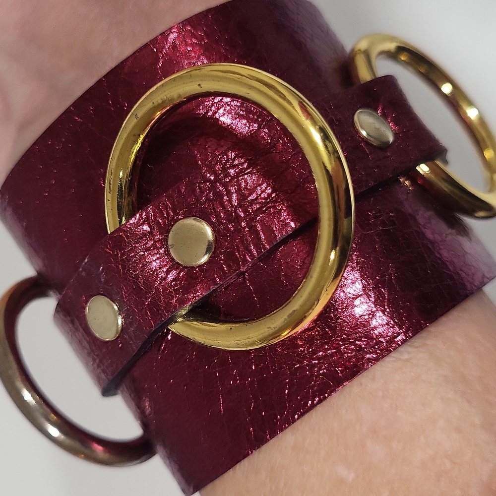 NWOT Leather & Brass Artisan Crafted Wrist Cuff